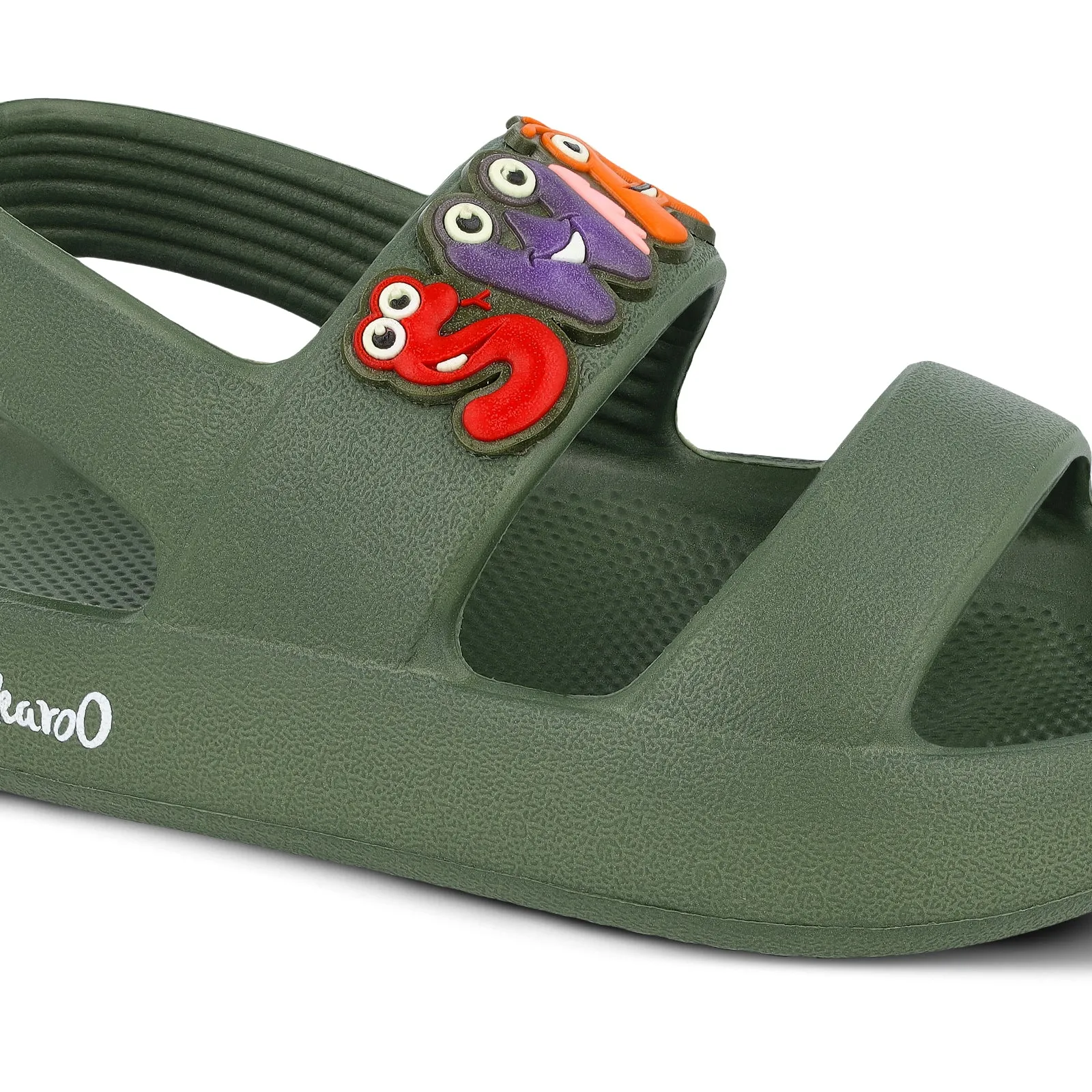 Walkaroo Kids Solid Clog Sandals  - WK374 Olive