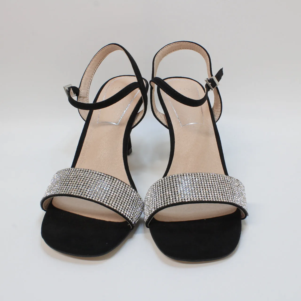 Womens Office Miley Embellished Heeled Sandals Black