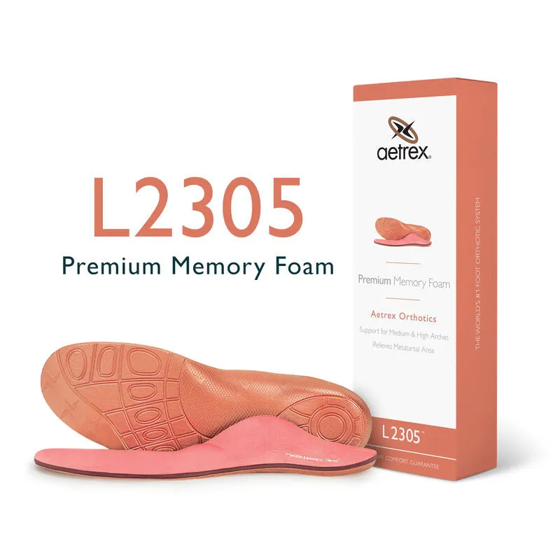 Women's Premium Memory Foam Orthotics W/ Metatarsal Support