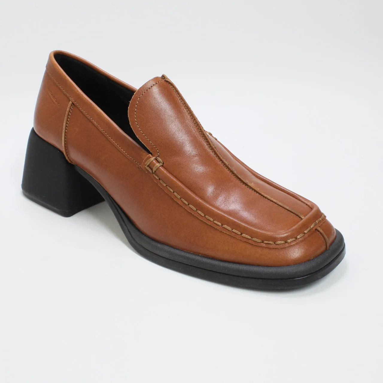 Womens Vagabond Shoemakers Ansie Block Loafers Cinnamon